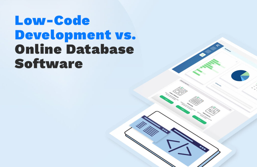 Low-Code Development vs. Online Database Software_hero