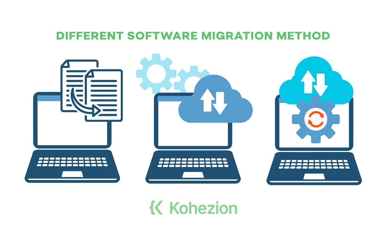 3 different software migration methods