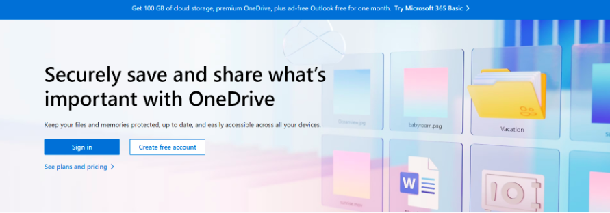 ms onedrive cloud based file sharing platform