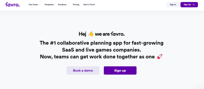 favro collaborative planning app for saas companies