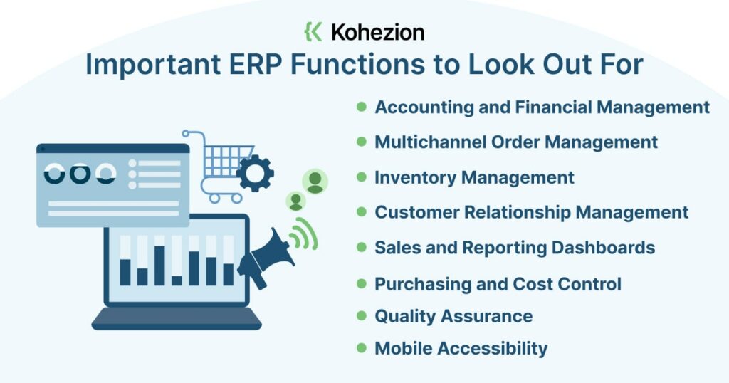 important erp functions to look out for in an retail erp software