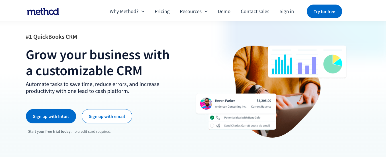 method crm-centric erp solution