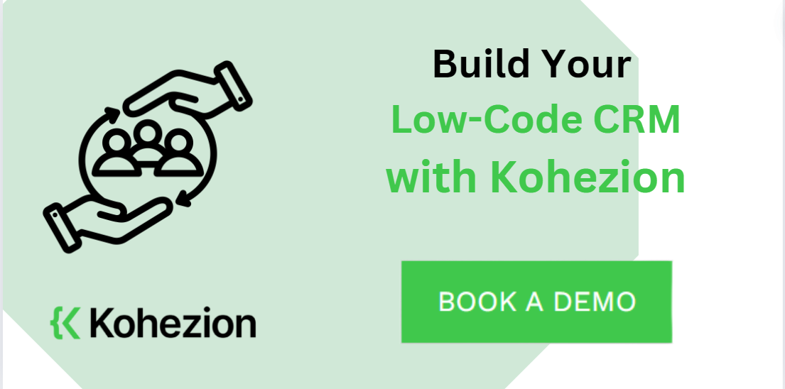 cta build your low code crm with kohezion