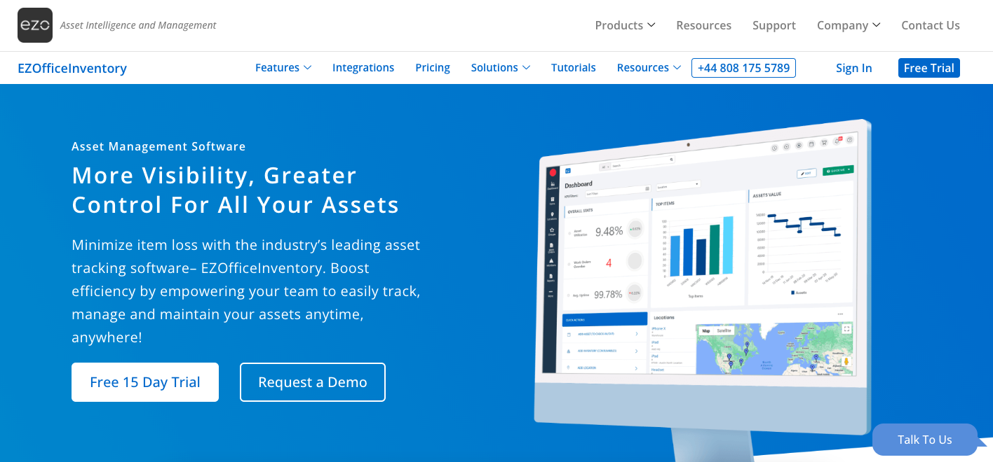 ezofficeinventory asset management and tracking software