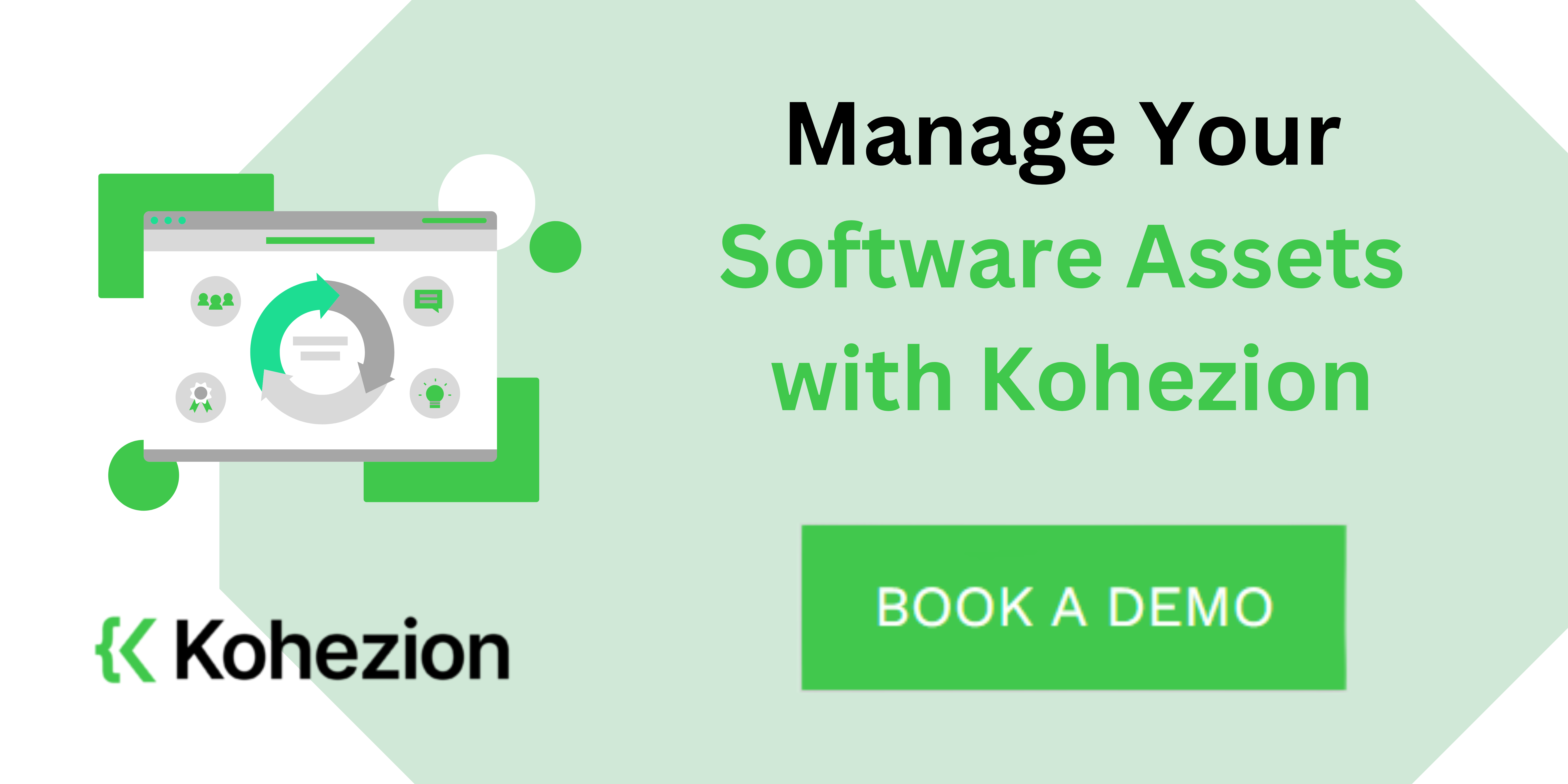 cta book a demo to manage your software assets with kohezion