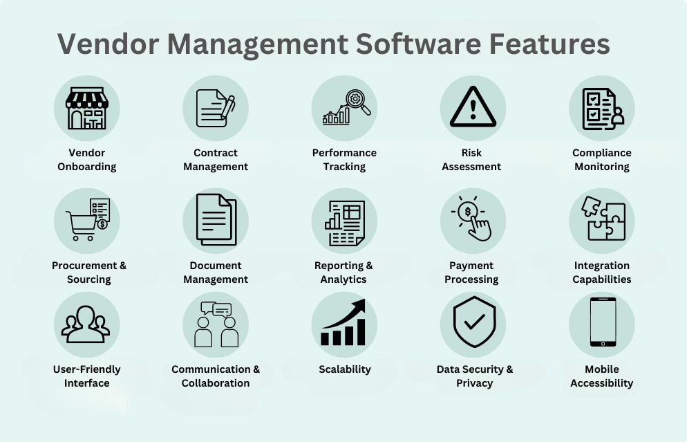 vendor management software features