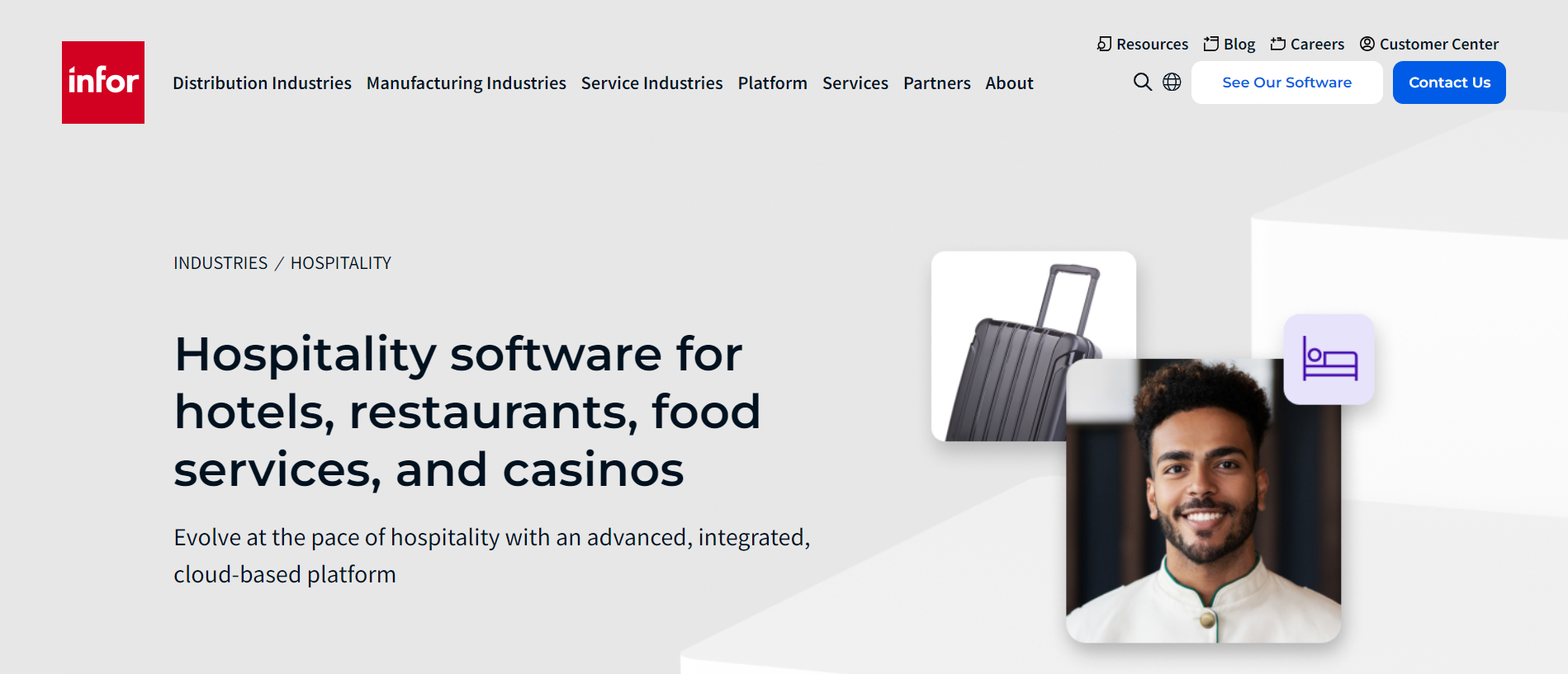 infor hospitality cloud based erp software