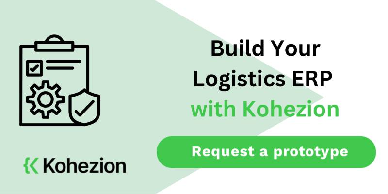 request a demo and build your logistics erp with kohezion