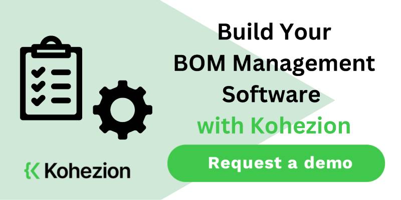 request a prototype bom management software from kohezion