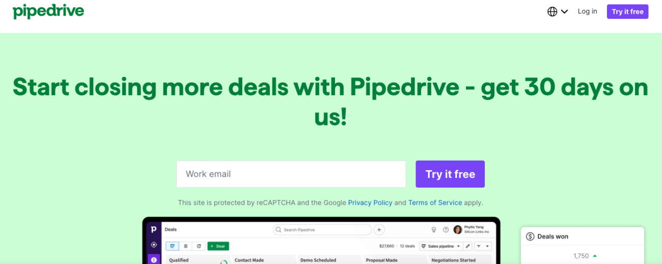 pipedrive sales-focused CRM 