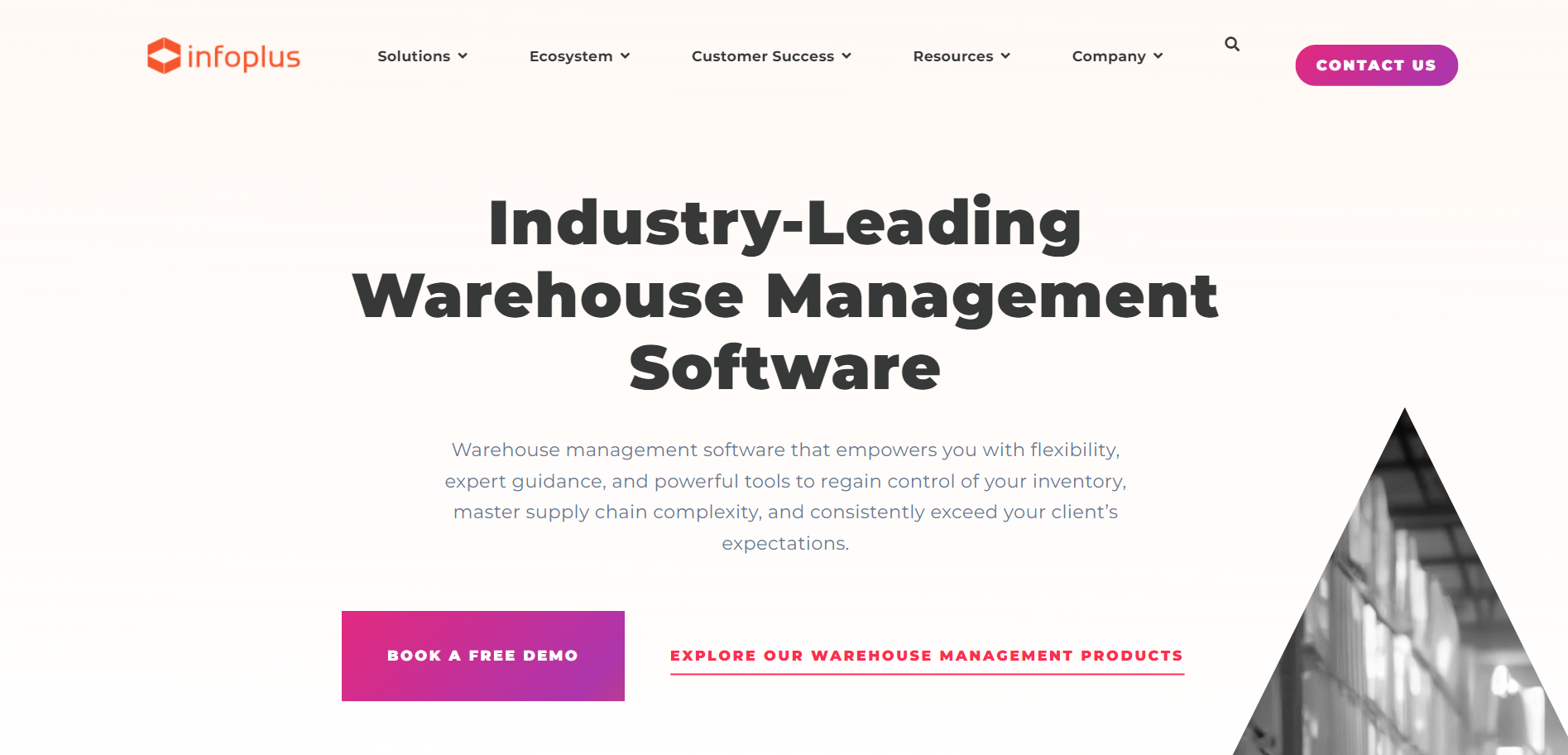 infoplus cloud-based warehouse management platform