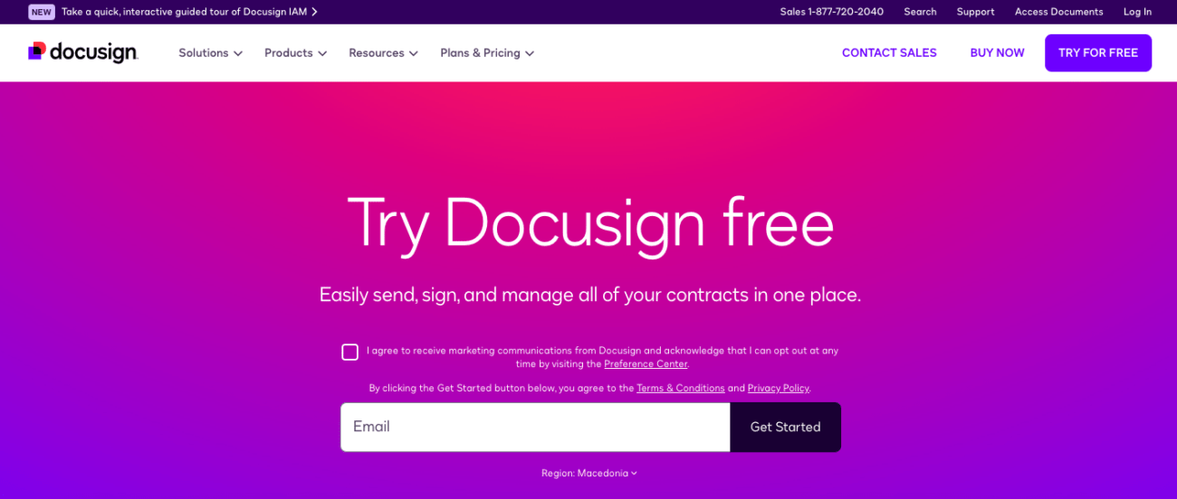 docusign lectronic signature and digital transaction management platform 