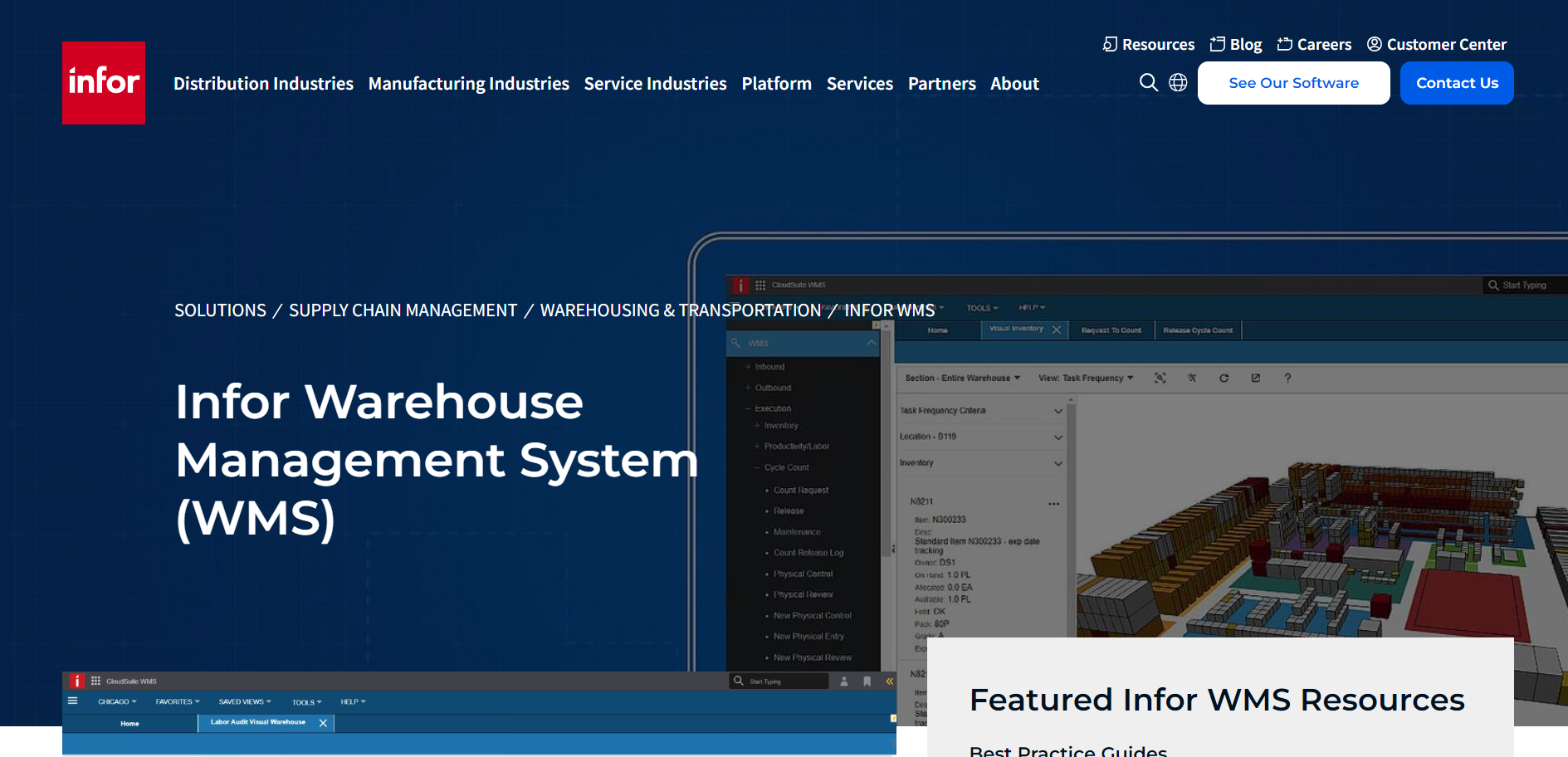 infor wms highly configurable warehouse management system 