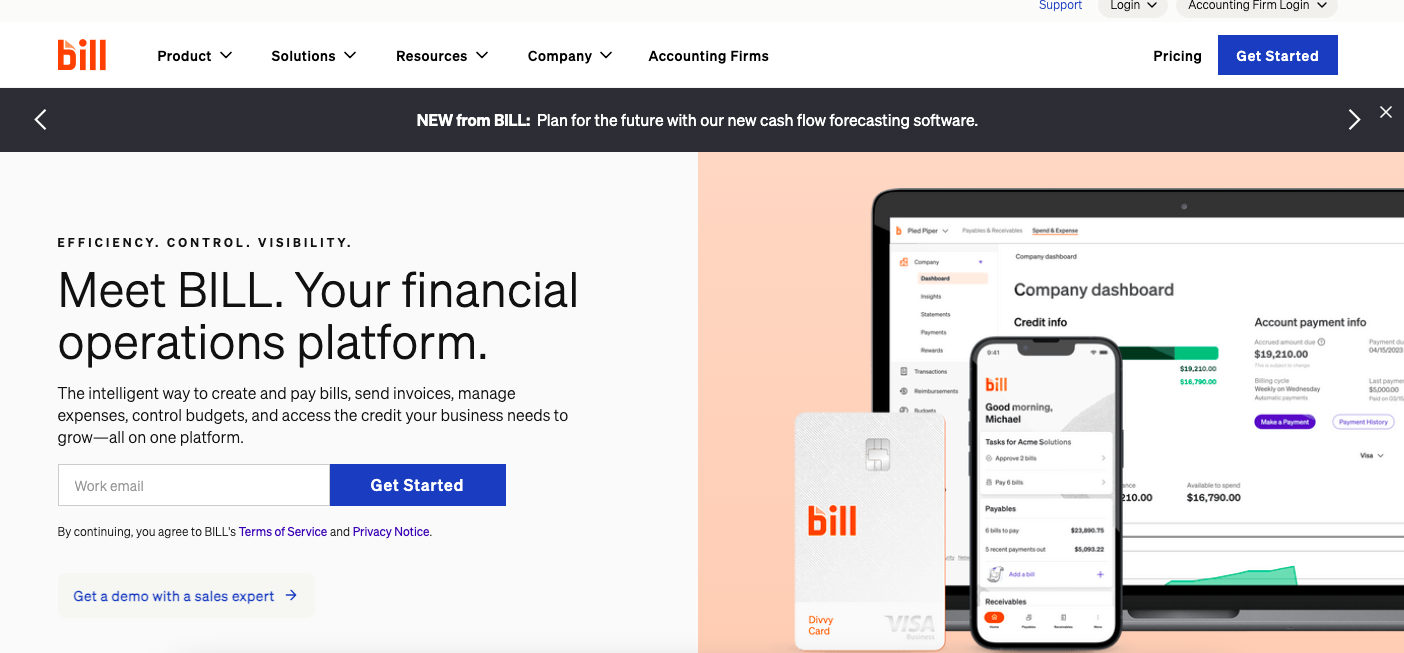 bill cloud based accounts receivable automation software