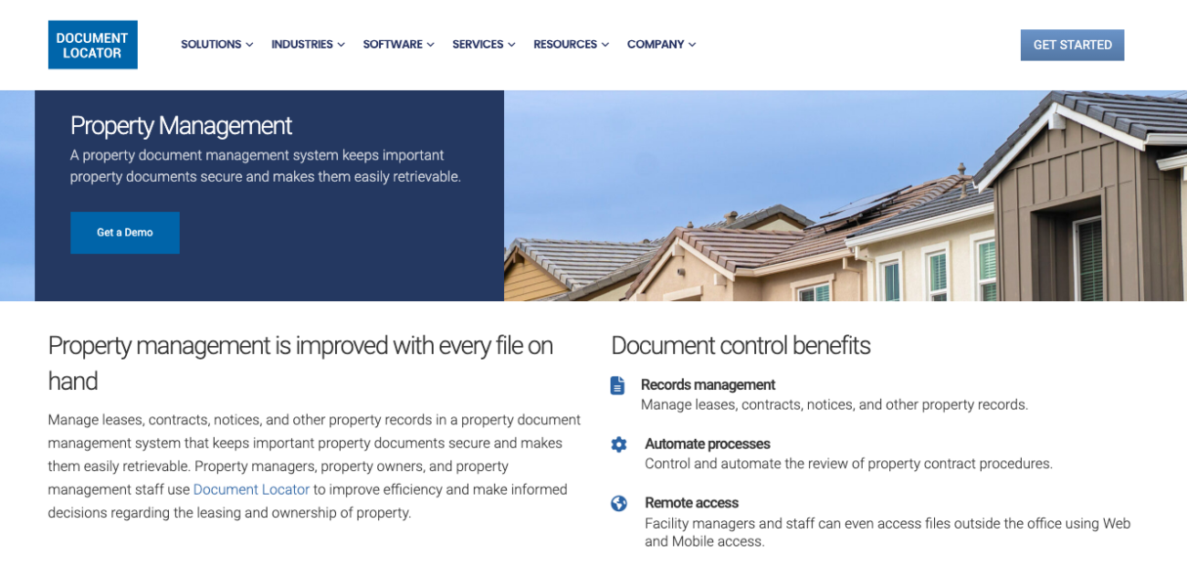 document locator re and property management software 