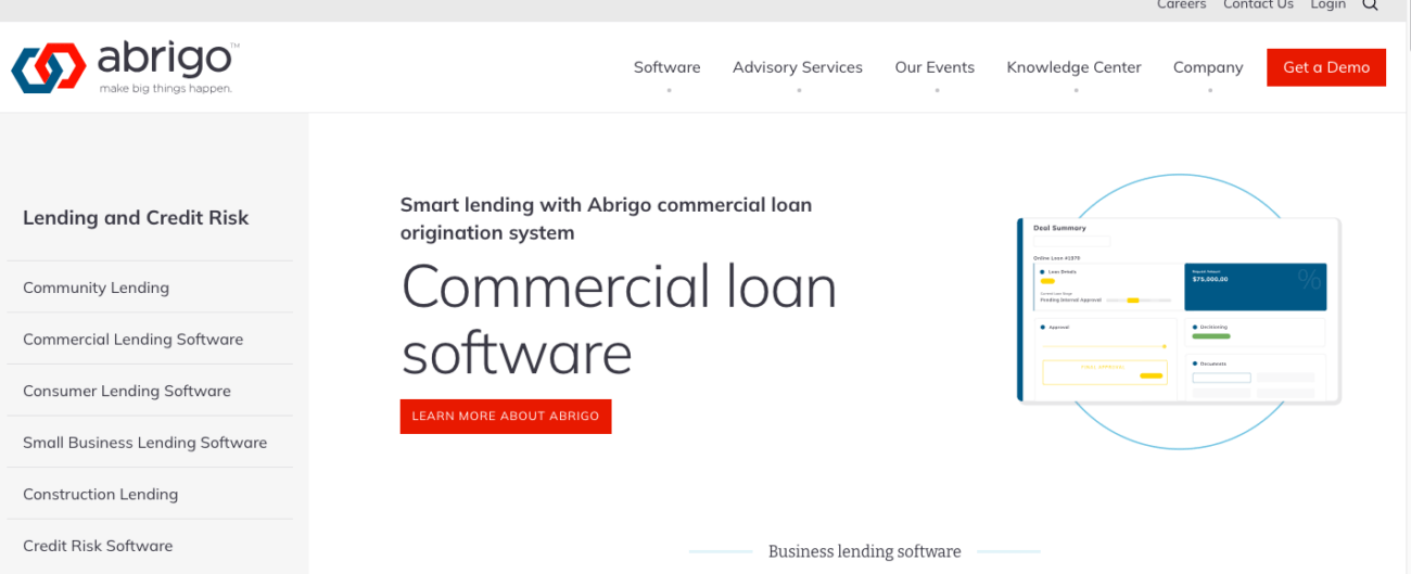 abrigo loan underwriting and portfolio management software