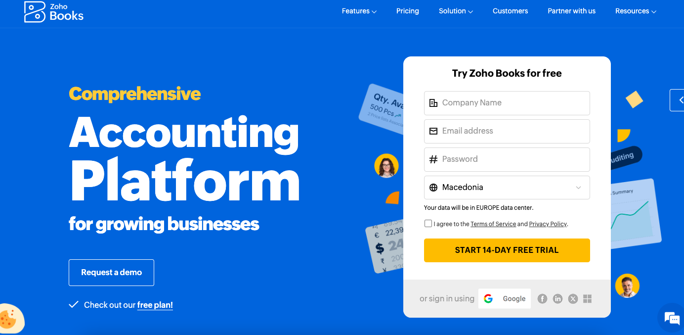 zoho books robust accounting software
