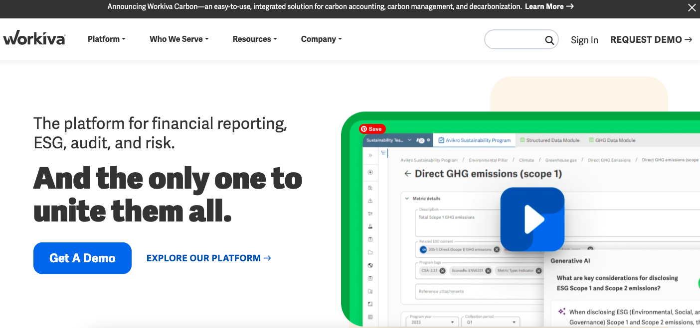 workiva advanced financial reporting cloud based platform
