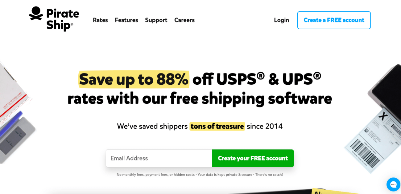 pirate ship user-friendly shipping software