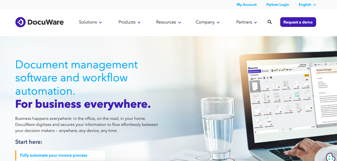 docuware platform for managing documents and automating workflows 