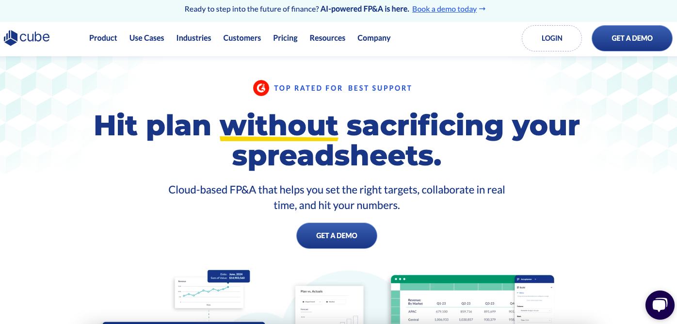 cube financial planning and analysis platform