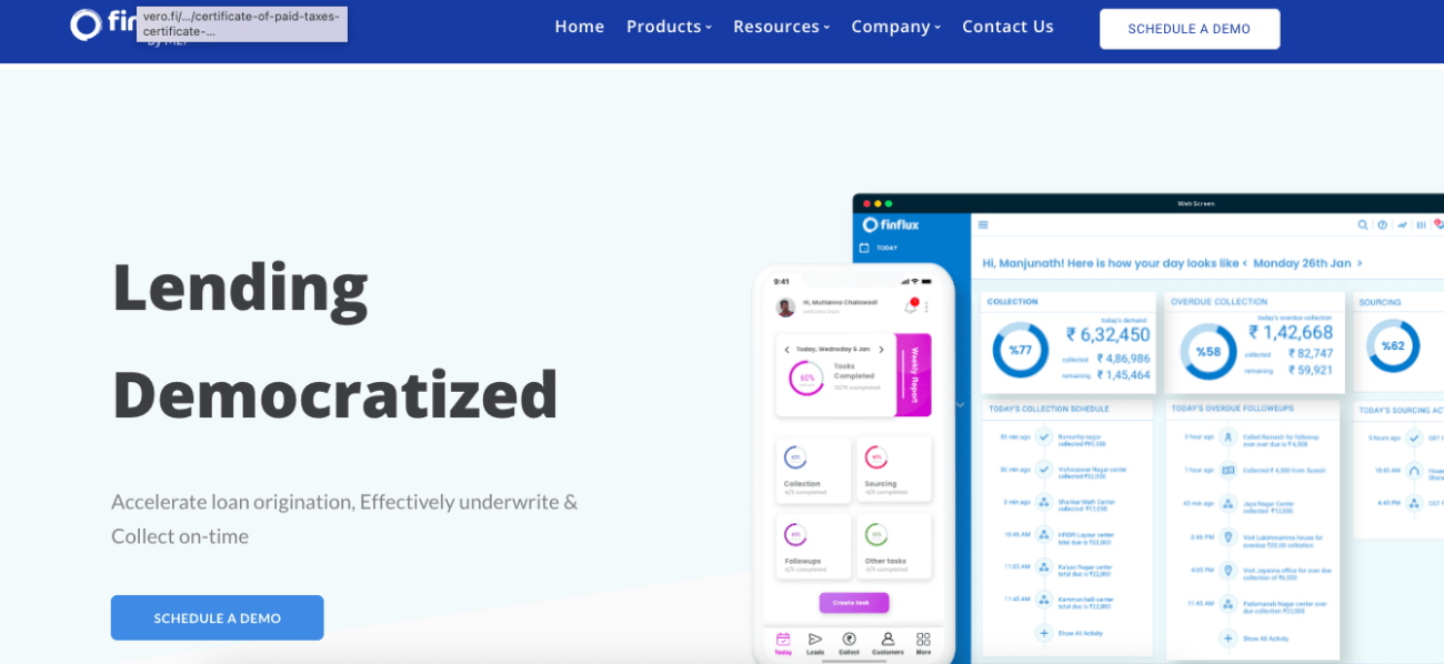 finflux cloud-based loan management and underwriting platform