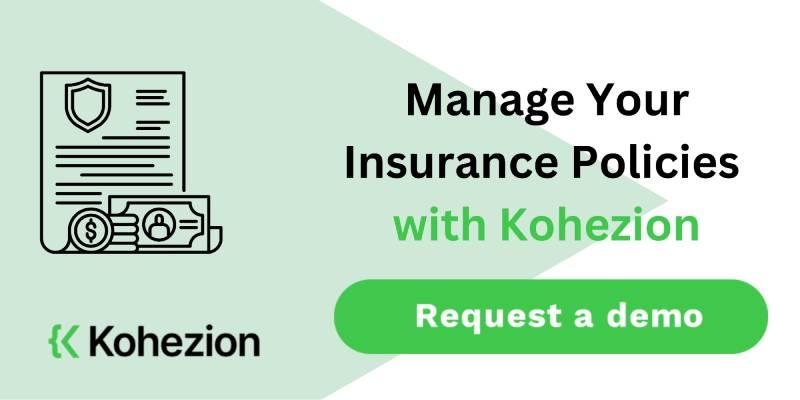 request a demo and manage your insurance policies with kohezion