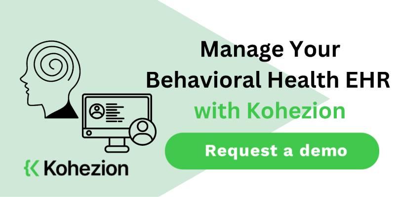 request a demo ad manage your behavioral health ehr with kohezion