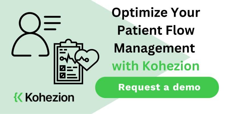 request a demo and optimize your patient flow management with kohezion