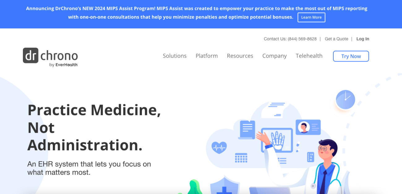 drchrono cloud-based EMR system for therapists
