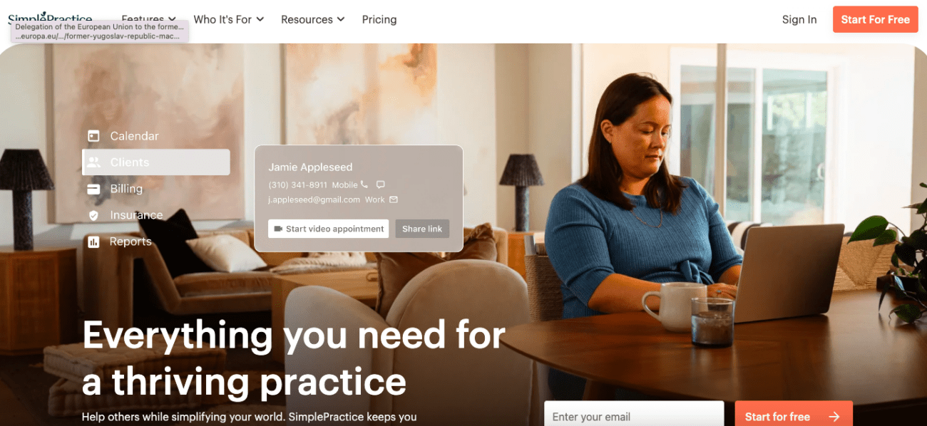 simplepractice mental health practice software 