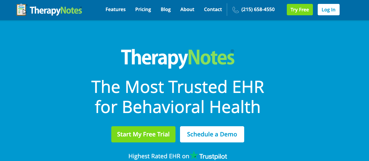 therapynotes user-friendly EHR solution designed for mental health professionals