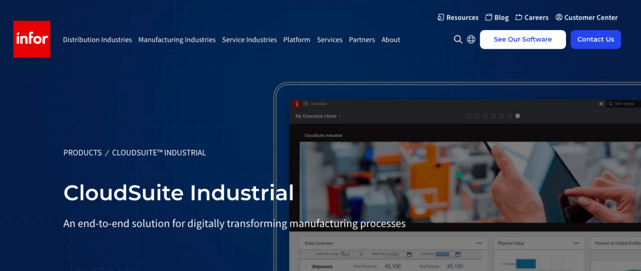  infor cloudsuite industrial comprehensive oil and gas erp software