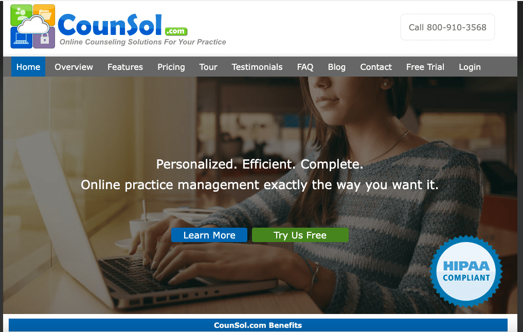 counsol com practice management software tailored for mental health professionals 