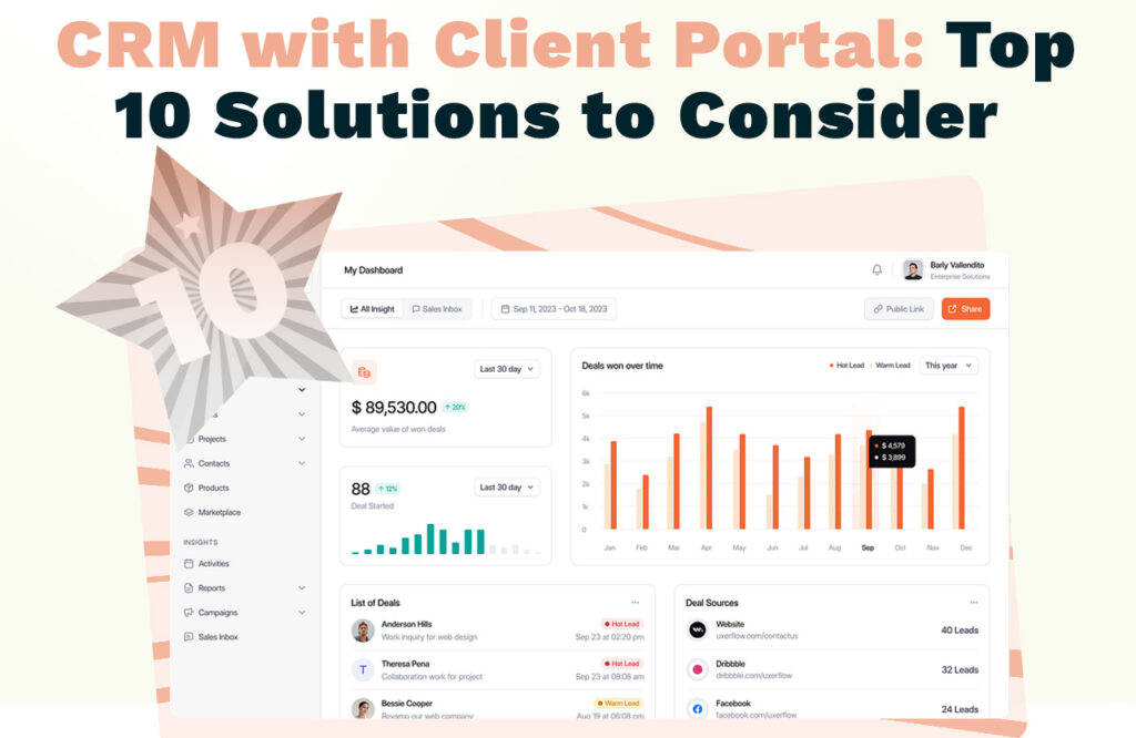 CRM with Client Portal_ Top 10 Solutions to Consider_hero