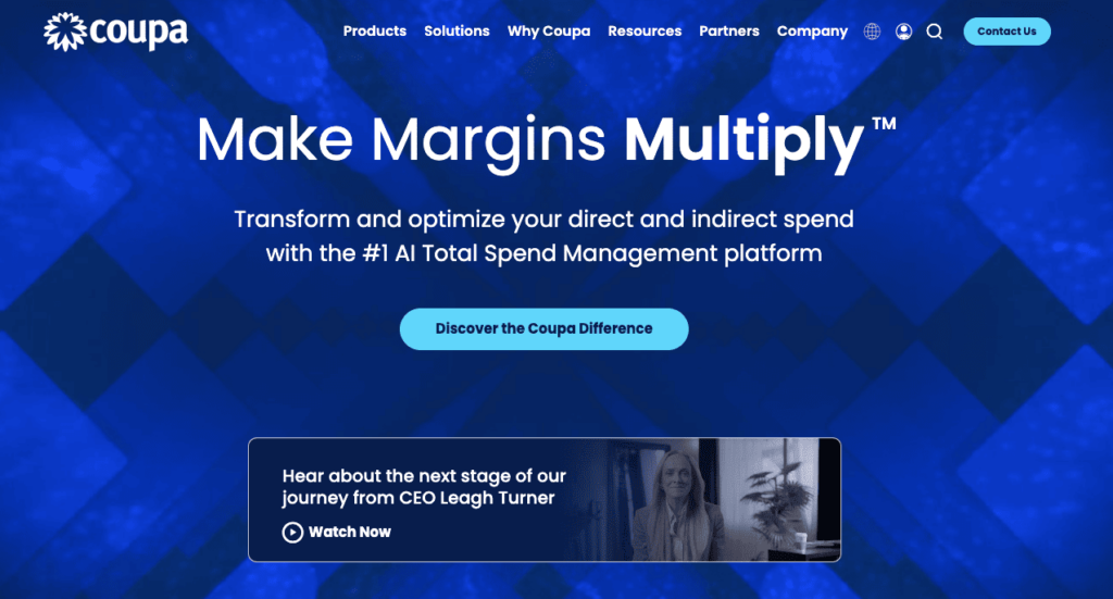 coupa cloud-based platform that focuses on procurement, invoicing, and expense management