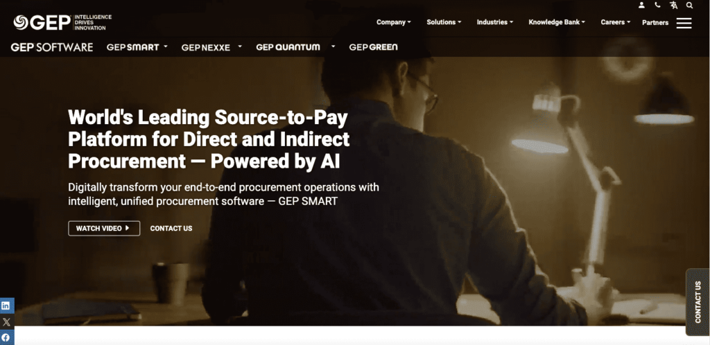 gep smart ai powered vendor portal