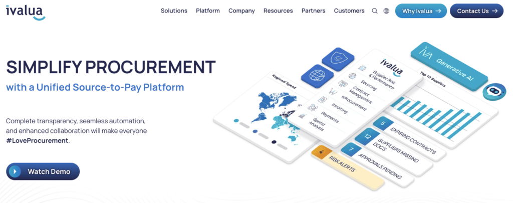 ivalua procurement and vendor management platform