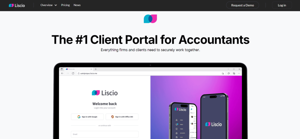 liscio client portal for accountants