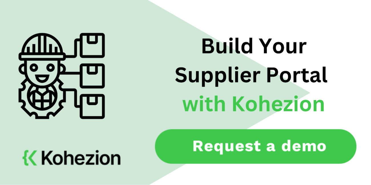 request a demo and build your supplier portal with kohezion