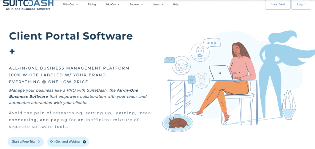 suitedash client portal and business management software designed for small to medium-sized businesses